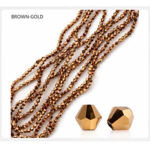 Shinny crystal sexy waist beads. BROWN-GOLD