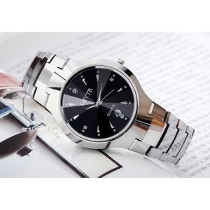 Luxury Small Face Ladies Wristwatch - Silver Black Face