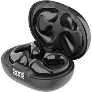 K35 Clip-on Bone Conduction Wireless Bluetooth, True Wireless Bluetooth Earbuds with Charging Case Compatible with iPhone & Android, Dual Connect, Built-in Microphone, Stereo Sound
