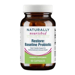 Ali Miller Restore Baseline Probiotic 60 Caps Guaranteed 15 Billion Live Colony Forming Units