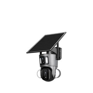 Quality Solar Powered Dual Lens Ptz 8MP Camera With Dual Lights