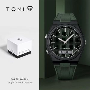 Tomi Designer Set Gift Box for Men's Business Quartz Watch Luxury Versatile Green  Strap Detachable Watch Festival Gift