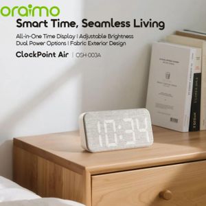 Oraimo Clock-Point Air Smart Time Temperature Smart Digital Rechargeable Alarm Clock OSH-003A