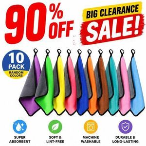 10 Pcs. Super Absorbent Cleaning Cloths - Reusable Kitchen Dish Towels