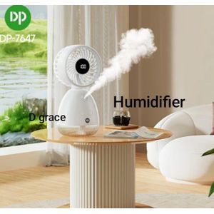 Dp Rechargeable 4000mah Fan with Water mist and LED-7647