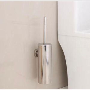 Clo Elegant Gold-Plated Wall-Mounted Toilet Brush Holder with Long Handle - Durable Stainless Steel
