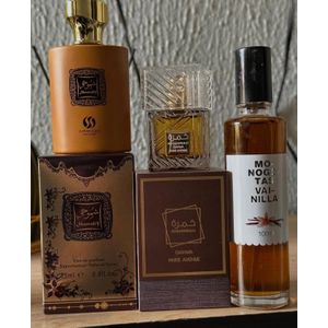 Shamoky De Parfum 25ml And Khamara 30ml With Monogotas Vanilla 100ml