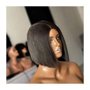 cheap wig Straight Hair Bob Wig With 4x4 Closure