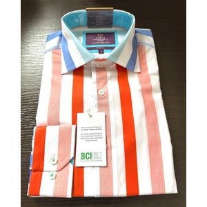 Hawes & Curtis Slim Fit Multicolour Large Stripe Shirt