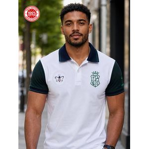 100% Cotton Mens Short Sleeve Shirt Embroidered Premium Contrast