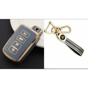 Toyota Key Holder + Golden Color Remote Key Case Cover