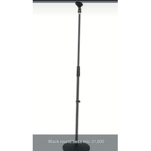 Black round base mic stand
