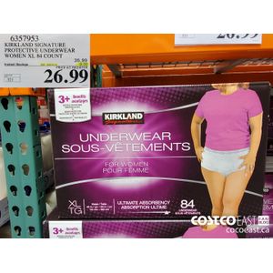 Kirkland Signature Adult Underwear / Diapers For Men Large /XL (22 Counts)