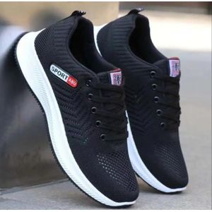 Buccino Men Shoes Sneakers Sport Shoes Casual Shoes Running Shoes-Black