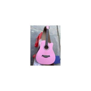 Acostic Guitar with free strings - pink