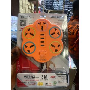 VBT QUALITY 5 WAY +2 Pin 3USB Ports EXTENSION SOCKET 