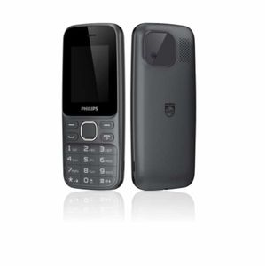 Philips Fun 200 Wireless FM, 2.0" Big Screen Feature Phone, 4MB+4MB Memory, 1000mAh Long Standby 22 Days, 2000 PhoneBook, Dual SIM, Bright Torch 3x Fast Charge Type-C Mobile Phone - Black