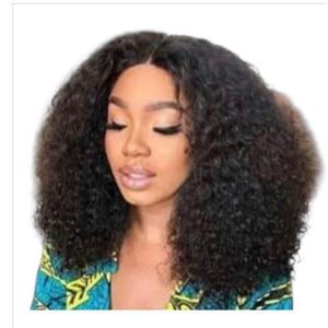 Celebrity full curly hair wig with 2 by 4 T closure natural color 14 inches