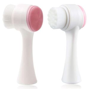 2-in-1 Manual Silicone Facial Cleansing Brush,Ideal for Deep Pore Cleansing, Face Massage, Exfoliation