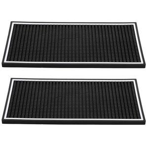 Generic 2 Pack Bar Mat, 12X6X0.4 Inch Thicken Rubber Bar Service