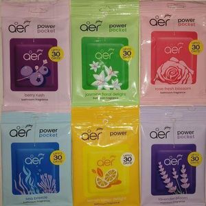 Power Godrej Aer Powerr-Pocket Bathroom Fragrance (Air Freshener) 6 flavours