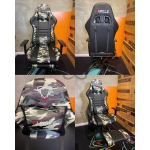 FURGLE Computer Racing Gaming Ergonomic Chair + Footrest- Multicolor