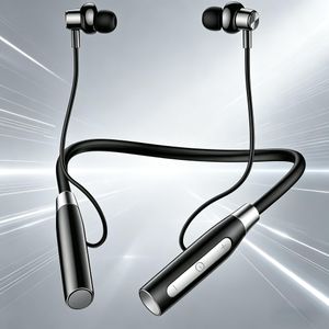 Necklace Lite Wireless Earbuds  9D Surround Sound  30-Hour Battery Life  Crystal-Clear Calls  Water-Resistant Design—Black