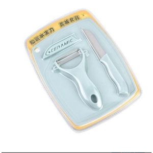3 in 1  Stainless Steel Cutter Set Three Piece Set Wheat Straw Chopping Board Fruit Peeler Combined Kitchen Tools