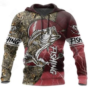 Generic Men's Fishing Hoodie 3d Sea Fish Graphics Hoodie S