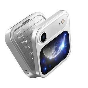 Mtk i17 Air Mini Flip Mobile Phone,Foldable Cell Phone- Silver