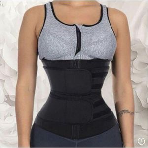 Men/ women double compression waist trainer slimming belt 