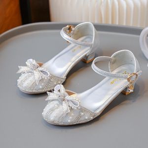 Shining Bow Elegant Beaded Crystal Cute Comfortable Catwalk Shoes 