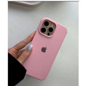 iPhone 11 Pro Max Silicone Phone Case & Pouch With Camera Protection - Scratch Resistance, Shockproof Protective Case - ( Pink )