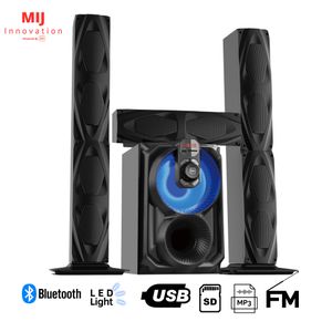 Mi+ 3.1CH Home Theater Multimedia Bluetooth Speaker System – 95W, LED Main Speaker, USB/SD/FM, Wooden Subwoofer, Satellite Speakers
