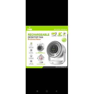 Iwin IW803B-M 6-Inch Rechargeable Desktop Fan with Digital Display & Solar Charging Support