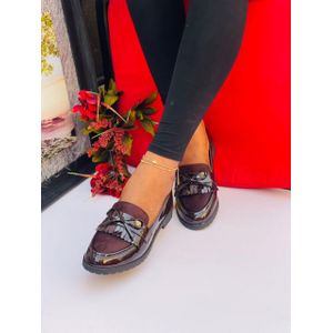 Oliveria lan Classic Glossy Women Loafers Coffee-Brown