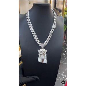 Never Fading Diamond Iced Studded Cuban Neck-Chain & Iced Studded Pendant For Unisex