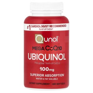 Qunol Mega Ubiquinol 100mg CoQ10 x100 Softgels 