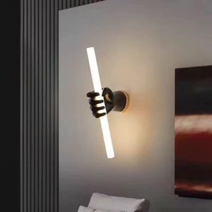Fancy LED interior wall bracket light.