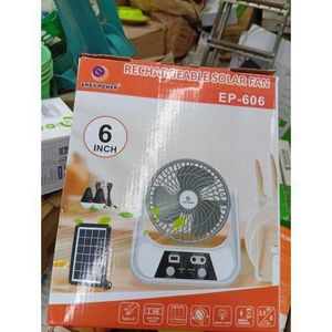 EASY POWER Rechargeable Solar Fan EP 606, 6 Inch