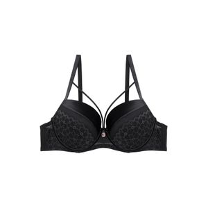 Binnys Hot Dark Grey Lace Bra,Underwire Bra with Chest Strap, Breathable Non-removable pads, Adjustable straps Lingerie, Full coverage,Women Everyday Bras