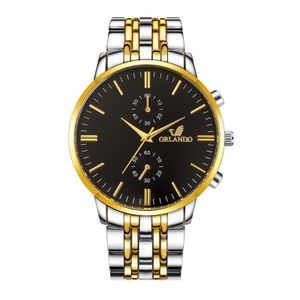 Orlando Luxury men's stainless steel chain wrist watch 