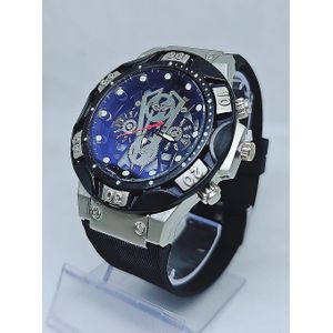 Black Solid Silicon Wristwatch for Men