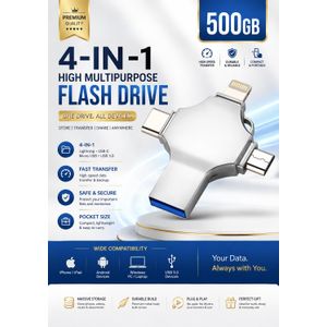 Neutral 4 in 1 500GB MULTIPURPOSE FLASHDRIVE