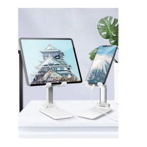 Phone Desktop Stand Folding Lifting Tablet, Cell Phone Stand White