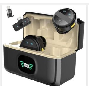 Wireless Lavalier Microphone New Q8 mic with charging case Magnetic Buckle For all devices Recording ANC Mic plug & play - skit, interview, broadcast, podcast, comedy
