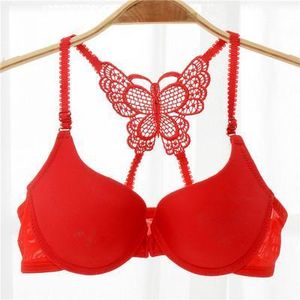 Women's Seamless Push up Bras Front Closure Adjustable Strap