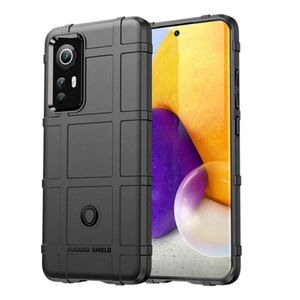 Rugged Shield Back Case For Xiaomi 12 Pro 5g- Black