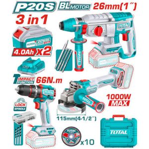 TOTAL  3-in-1 Cordless Combo Kit – TOSLI241198