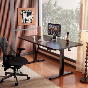 Modern Adjustable Height Electric Standing Desk(1.6mtr) Black